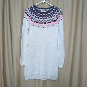 Hollister fair isle soft knit sweater dress
